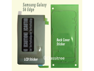 Samsung Galaxy S6 Edge Adhesive Sticker for Back cover and LCD Display