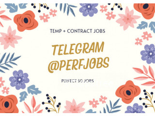 TELEGRAM CHANNEL @PERFJOBS  MANY TEMP JOBS  PERFECT SG JOBS FOR ALL 